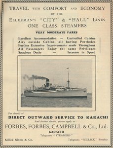 Werbung für Ellermans Dampfer, 1936
