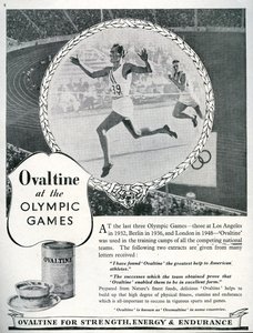 Werbung für Ovomaltine bei den Olympischen Spielen 1948 in London (Lithografie) von Unbekannt