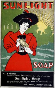 Werbung für Sunlight Haushaltsseife, ca. 1890 von Unbekannt