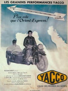 Werbung für Yacco-Motoröl, 1936 von Unbekannt
