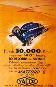Werbung für Yacco Motoröl, ca. 1937