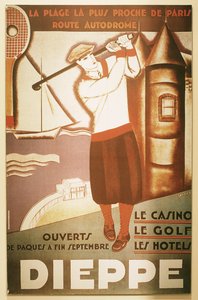 Werbung für Golfresort in Dieppe von Unbekannt