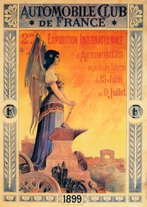 Werbung für die Internationale Automobilausstellung des Automobile Club de France, 1899 von Unbekannt