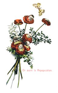 Vor der Wiederbevölkerung, französische Postkarte, um 1900