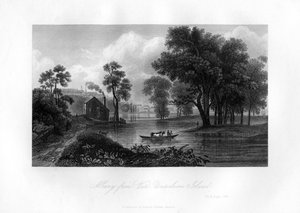 Albany von Van-Unsselaens Insel, Bundesstaat New York, 1855 von Unbekannt