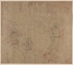 Album mit daoistischen und buddhistischen Themen: Prozession daoistischer Gottheiten: Blatt 18 von Unbekannt
