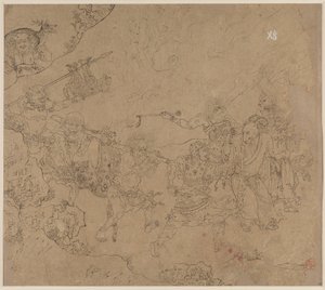 Album mit daoistischen und buddhistischen Themen: Suche den Berg: Blatt 45, 1200er von Unbekannt