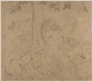 Album mit daoistischen und buddhistischen Themen: Suche den Berg: Blatt 46, 1200er von Unbekannt