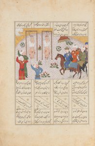 Alexander richtet Janusiyar und Mahiyar hin, die Mörder von Darius, Folio aus..., AH 887AD 1482 von Unbekannt
