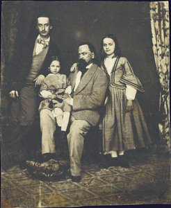Alexander Herzen mit seinen Kindern nach dem Tod seiner Frau Natalie