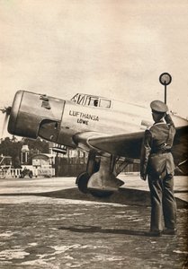 Alles klar für den Start am Flughafen Tempelhof, Berlin von Unbekannt