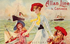 Allan Line nach Kanada, R.M.S. Victorian, um 1910