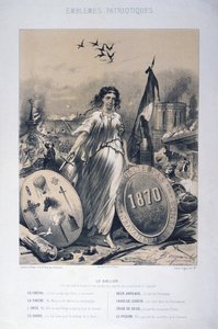 Allegorie der französischen patriotischen Embleme, 1870 von Unbekannt