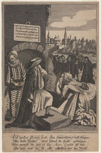Allegorie auf den Tod des Kredits, frühes 18. Jahrhundert von Unbekannt