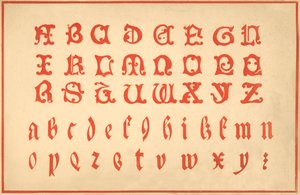 Alphabet, Buchstaben A-Z, Groß- und Kleinbuchstaben