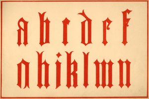 Alphabet, Buchstaben a-n, Kleinbuchstaben von Unbekannt