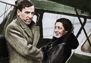 Amy Johnson, britische Fliegerin, kurz vor dem Aufbruch nach Kapstadt, 1932