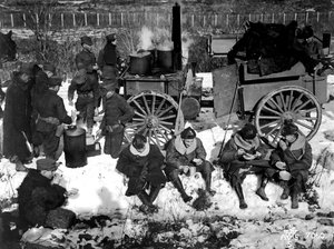 Ein amerikanisches Infanterielager in Sibirien, Russland, Dezember 1918 von Unbekannt