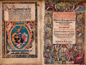 Ein frühes Autogrammalbum: Eine Hauspostille aus den Werken von Martin Luther, ca. 1550