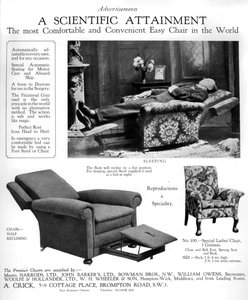 Eine Werbung für Premier-Sessel, 1926