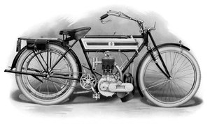 Ein frühes Triumph-Motorrad, 1911-1912