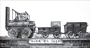 Eine Lokomotive I gebaut von George Stephenson