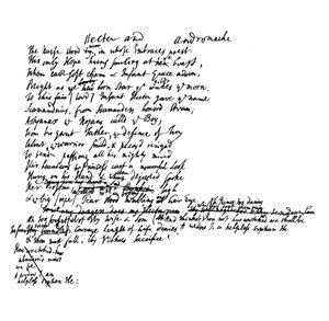Ein Auszug aus dem Originalmanuskript von Popes Übersetzung von Homer, 18. Jahrhundert, 1840 von Unbekannt