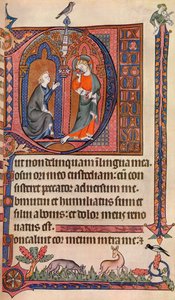 Eine illuminierte Seite aus dem Vaux-Bardolf-Psalter, um 1310, 1937 von Unbekannt