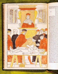 Anatomievorlesung in Padua, Italien, 1483