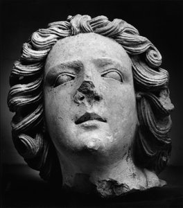 Engelskopf Anonyme Skulptur. Städtisches Museum von Semur in Auxois (Côte d