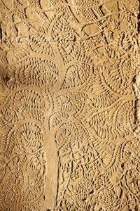 Angkor Wat, geschnitztes Detail an der Wand, Baum, Siem Reap, Kambodscha von Unbekannt