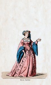 Anne Boleyn, Kostümentwurf für Shakespeares Stück, Heinrich VIII., 19. Jahrhundert