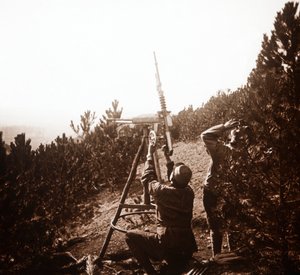 Flugabwehr-Maschinengewehr, Alace, Frankreich, um 1914-1918
