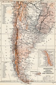 Argentinien, Chile, Paraguay und Uruguay von Unbekannt