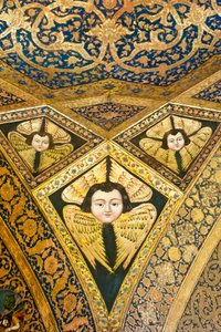 Armenische Apostolische Kirche; Deckenmalerei; Gesicht mit Flügeln; Cherubim und Seraphim; Vank-Kathedrale; Jolfa oder Neu-Julfa; Isfahan; Iran; Asien