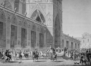 Ankunft in Notre Dame, 2. Dezember 1804, 19. Jahrhundert von Unbekannt