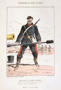 Artillerie der Nationalgarde, Belagerung von Paris, 1870-1871 von Unbekannt