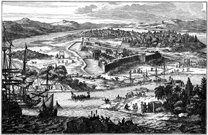 Arx Carolina, die alte befestigte Siedlung in Charleston, South Carolina, ca. 1673, 1901 von Unbekannt