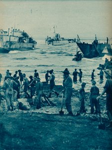 Als die Sonne am Invasionstag aufging: Mit Pickel und Schaufel wird der Weg freigemacht, 1943-44