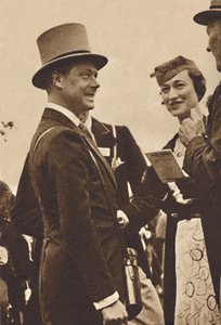 Ascot, Juni, 1935 - König Edward, damals Prinz von Wales, mit Mrs. Simpson, 1937