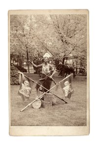 Ashanti Gruppe Vortrag, Deutschland 1890er Jahre (s/w Foto) von Unbekannt