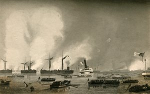Angriff auf Roanoke Island - Landung der Truppen, 1878 von Unbekannt