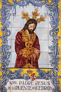 Azulejo-Mosaiktafel auf der Plaza de San Francisco, Málaga, Spanien