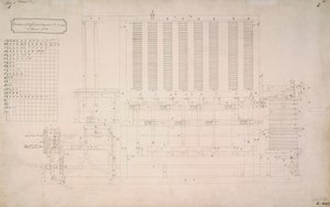 Babbage-Maschinen, Seitenansicht der Differenzmaschine Nr. 2 von Unbekannt