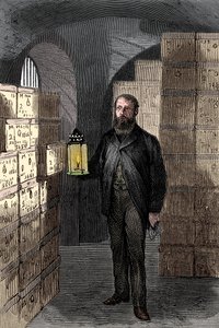 Banknotenlager in den Tresoren der Bank of England