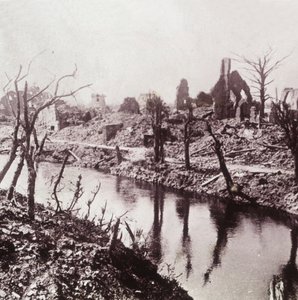 Ufer der Yser, Belgien, ca. 1914-1918