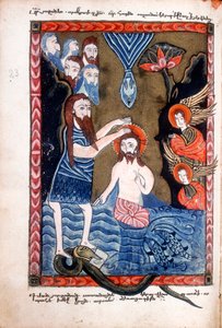 Taufe Jesu durch Johannes den Täufer, aus Armenisches Evangelium von Unbekannt