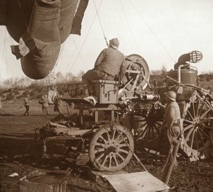 Sperrballon, Genicourt, Nordfrankreich, c1914-c1918
