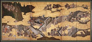 Kampfszenen aus der Geschichte von Heike Heike Monogatari