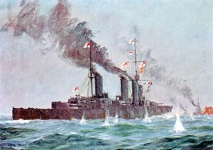 Schlachtkreuzer HMS Lion geht in Aktion, Schlacht von Jütland 31. Mai - 1. Juni 1916